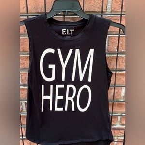 Fashion Inspire Train F I T Gym Hero Sleeveless Shirt Size M